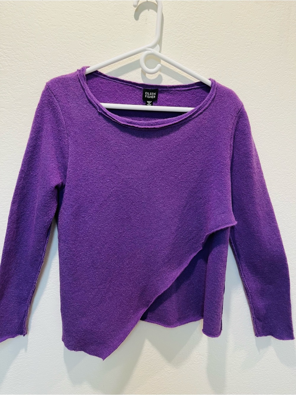 Eileen Fisher Violet Asymmetric Pullover Sweater
